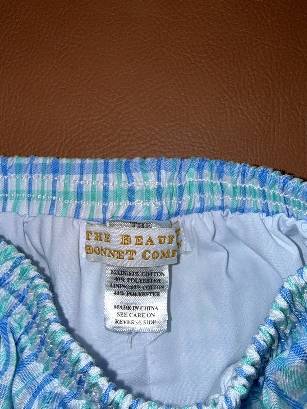 The Beaufort Bonnet Company TBBC Sheffield Shorts Blvd Blue Turk Teal Check 0-3M - Picture 7 of 8